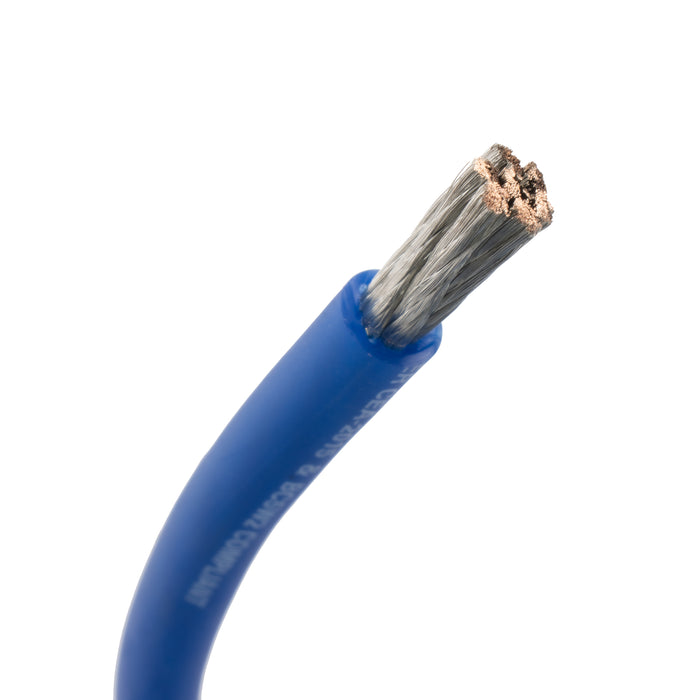 XW4BL5 5 ft 4-Gauge EnvyFlex True Spec Oxygen-Free Copper Power and Ground Wire (Blue)