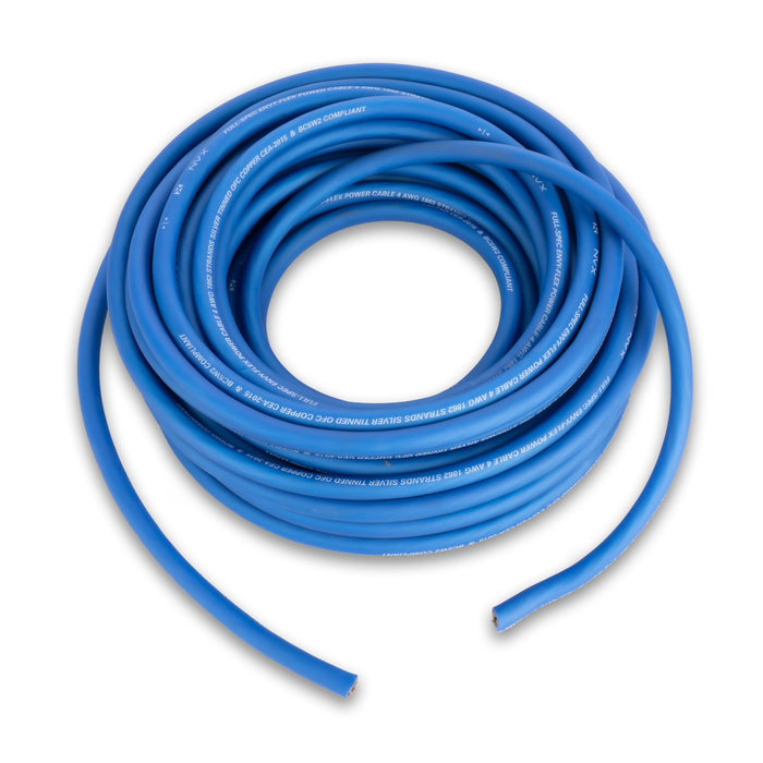 XW4BL5 5 ft 4-Gauge EnvyFlex True Spec Oxygen-Free Copper Power and Ground Wire (Blue)